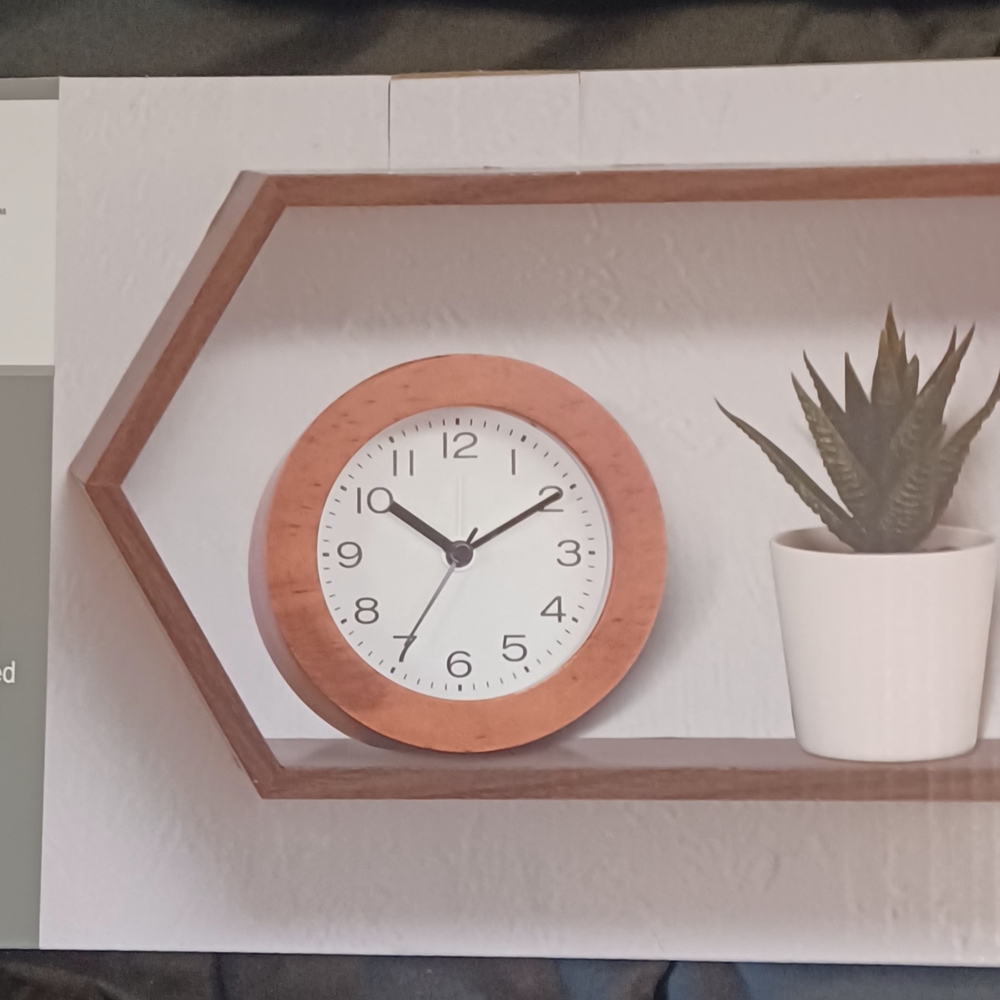 Hexagon Wall Shelf in Brown — Modern Floating Display - Picture 3 of 3
